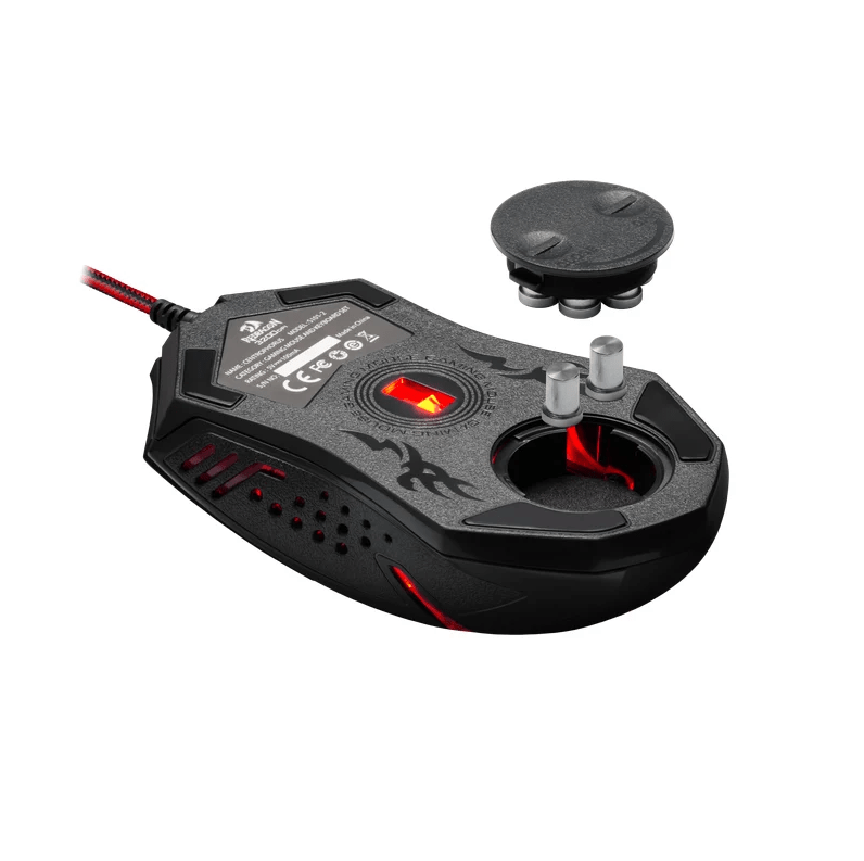 Мышь проводная Redragon M601-BA черно-красная + коврик 