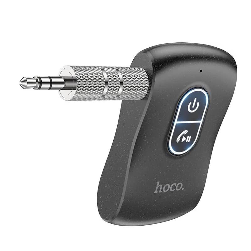 фото Блютуз aux FM трансмиттер bluetooth адаптер ресивер Hoco E73 Pro черный