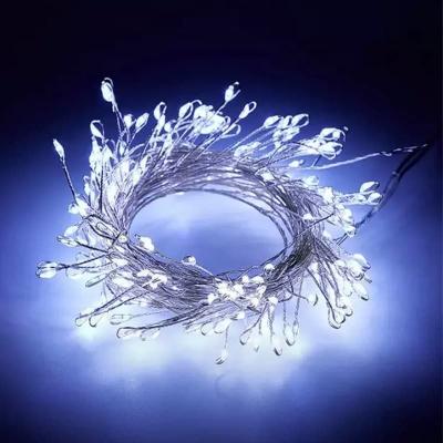 Гирлянда нить роса Хвойная лапа 10 м LED-300 220V 8 режимов холодный белый