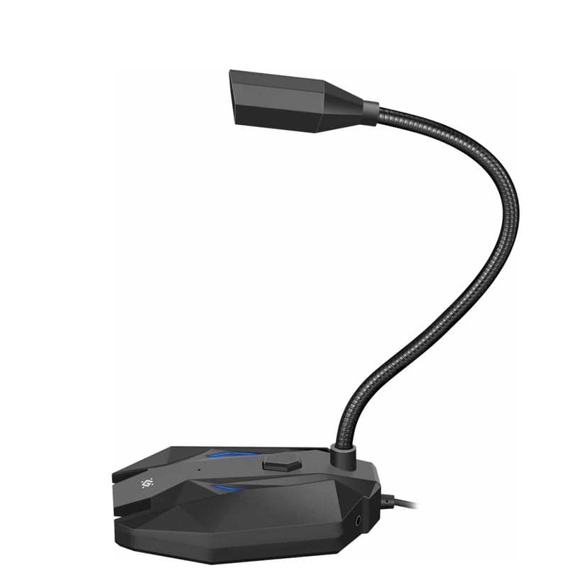 Игровой стрим микрофон DEFENDER Tone GMC 100 3.5мм, LED, 1,5 м 