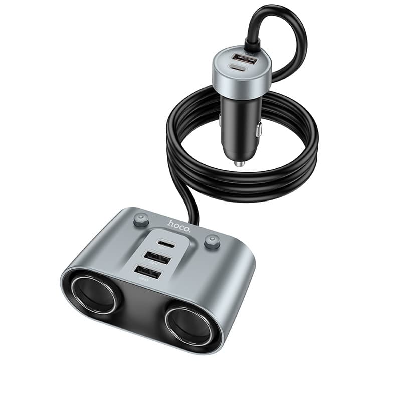 Изображение Разветвитель HOCO Z51 2 прикуривателя + 2 PD 30W + 3USB черный сайта akstel.ru фото Разветвитель HOCO Z51 2 прикуривателя + 2 PD 30W + 3USB черный