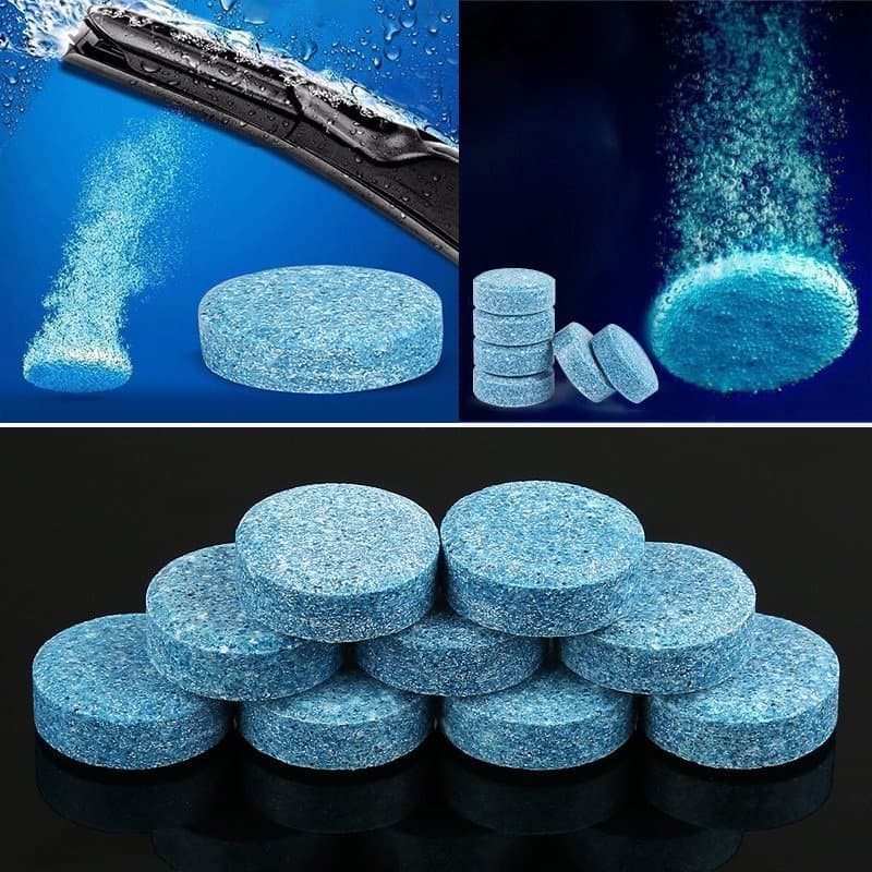 фото Таблетки для чистки стекол и фар стеклоомыватель Baseus Auto Glass Cleaner Effervescent Tablets 12шт CRBLS-02
