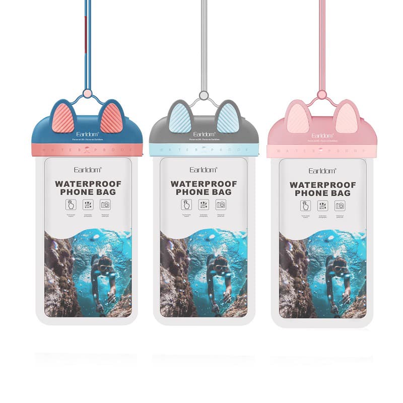 Чехол водонепроницаемый Ealdom ET-S5 225x117mm розовый