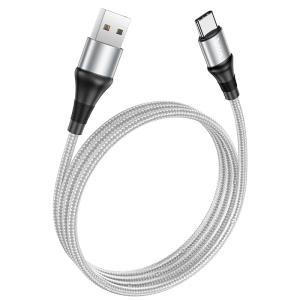 Кабель для зарядки Type-C USB HOCO X50 3A серый