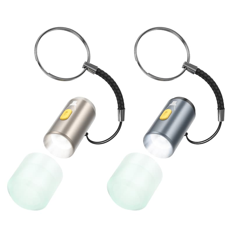 Изображение Портативный фонарик-брелок адаптер Hoco UA38A Type-C USB-C to LED серый металл фото Портативный фонарик-брелок адаптер Hoco UA38A Type-C USB-C to LED серый металл