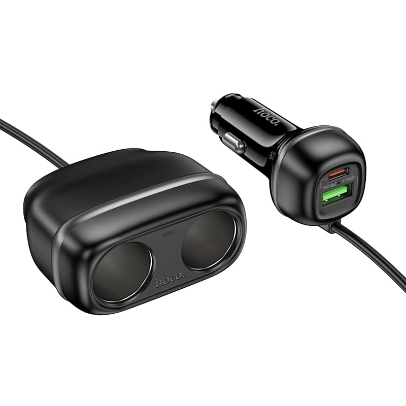 Изображение Разветвитель HOCO Z59 2 прикуривателя + PD 30W + USB QC3.0 75см черный сайта akstel.ru фото Разветвитель HOCO Z59 2 прикуривателя + PD 30W + USB QC3.0 75см черный