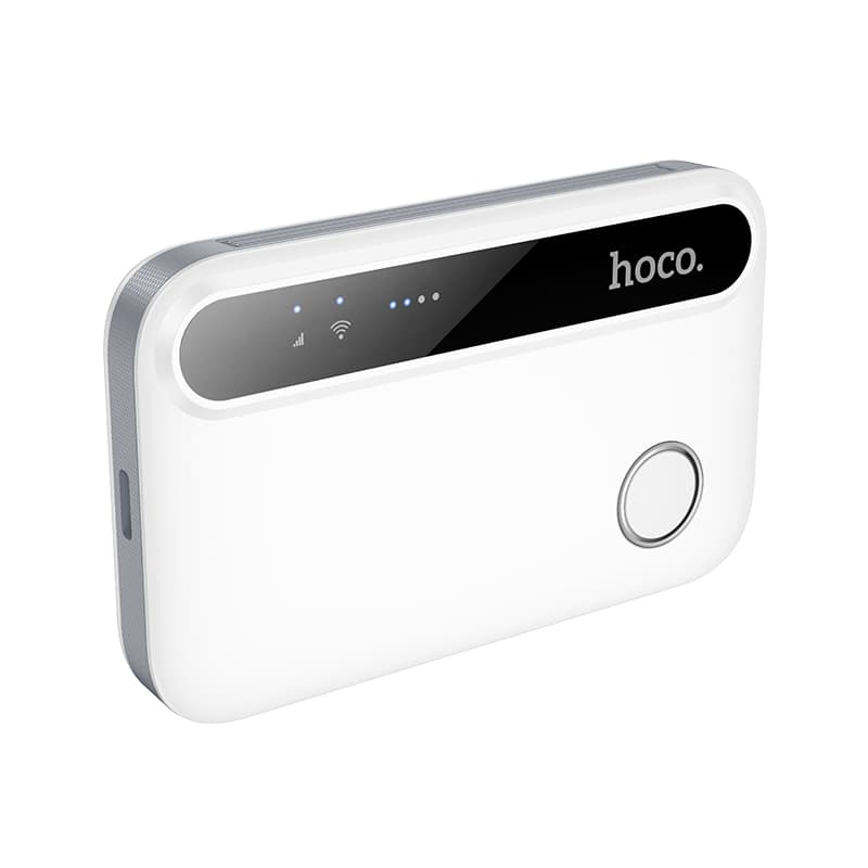 Беспроводной WiFi Роутер карманный Hoco HI41 Wi-Fi6 4G 150Мбит/с 2100mAh работает с сим картой белый
