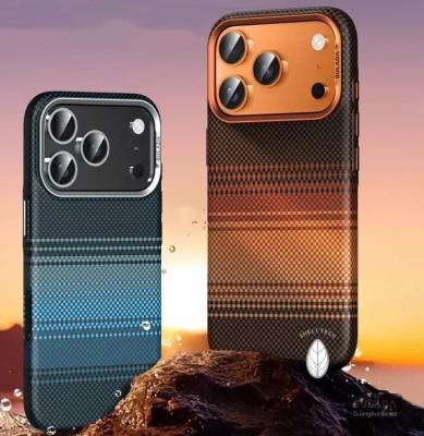 Чехол накладка для iphone 17 (6.3) SULADA Glow пластик коричнево-оранжевый с магнитом для magsafe