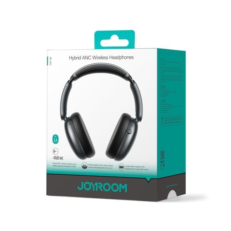 Изображение Наушники беспроводные накладные Joyroom JR-JH1 BT 5.4 черные фото Наушники беспроводные накладные Joyroom JR-JH1 BT 5.4 черные
