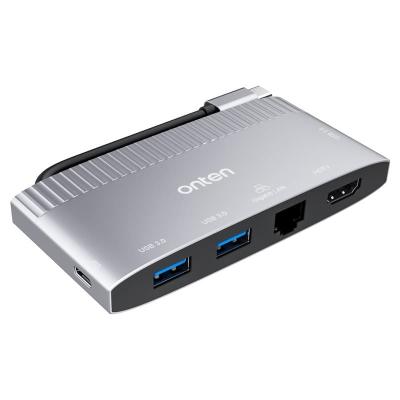Разветвитель адаптер переходник концентратор Type-C HUB Хаб Onten OTN-9503S док станция 6в1