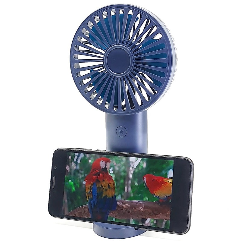 Мини вентилятор ручной настольный xomobile MF57 Mini 3000mAh темно-синий