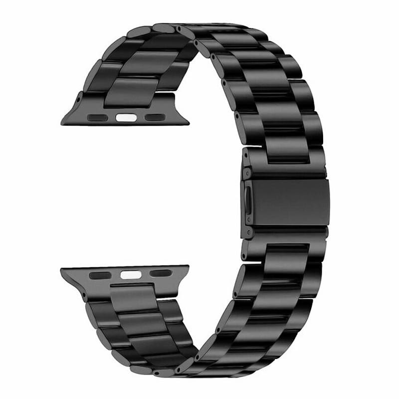 Универсальный ремешок для часов 20мм стальной черный