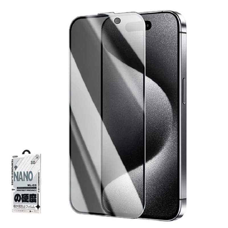 фото Защитное стекло для iphone 16 Pro/17 6.3 Remax WL-03 Future 3D антишпион черное