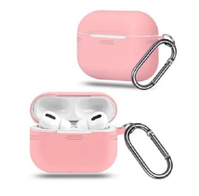 Чехол для наушников  Pro 2 с карабином силикон пастельный розовый