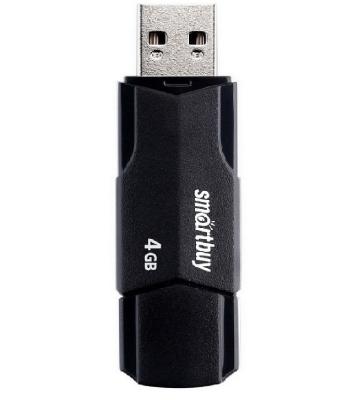 Флеш-накопитель Smartbuy Clue черный 4Gb