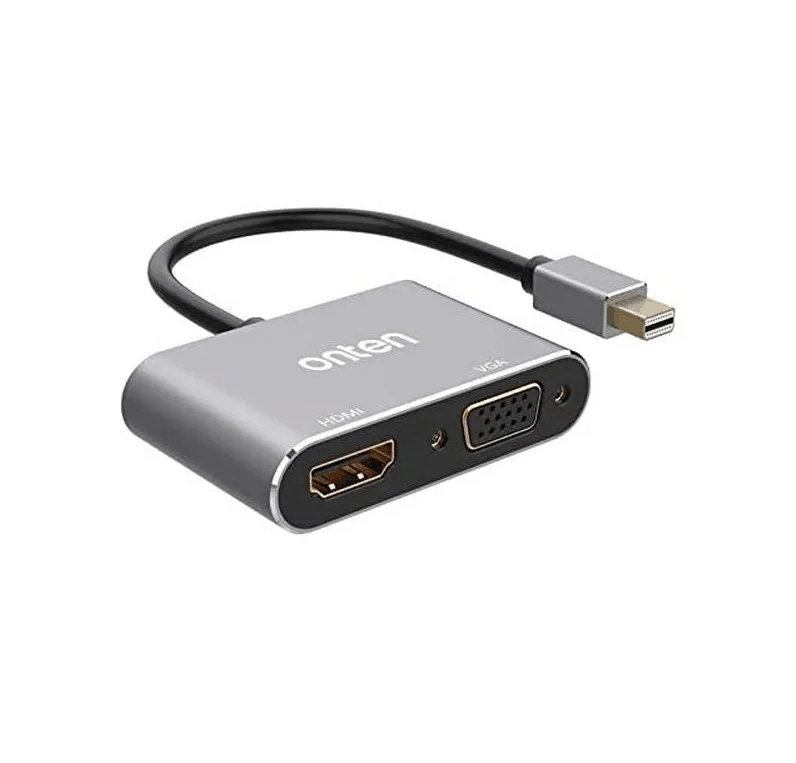 Адаптер переходник с Mini DisplayPort на HDMI + VGA Onten OTN-5131B серый