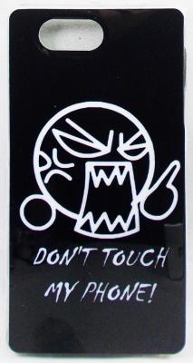 Чехол накладка для Sony Xperia Z3 mini силикон рисунок Don't touch my phone!