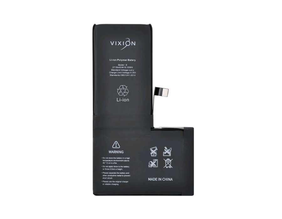 фото Аккумулятор для iphone X 2716mAh Vixion с монтажным скотчем