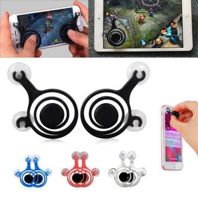 Мобильный игровой джойстик с двумя присосками розовый