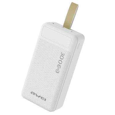 Внешний аккумулятор повербанк Power bank Awei P7K 30000mAh белый 