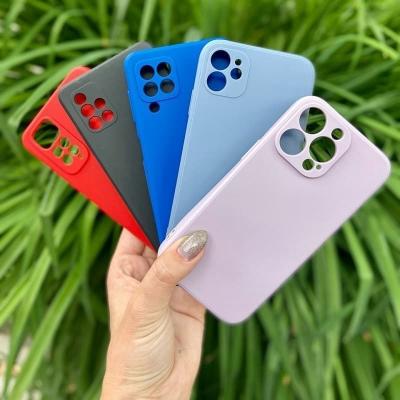 Чехол накладка для iphone 13 Pro (6.1) soft силикон с защитой камеры розовая