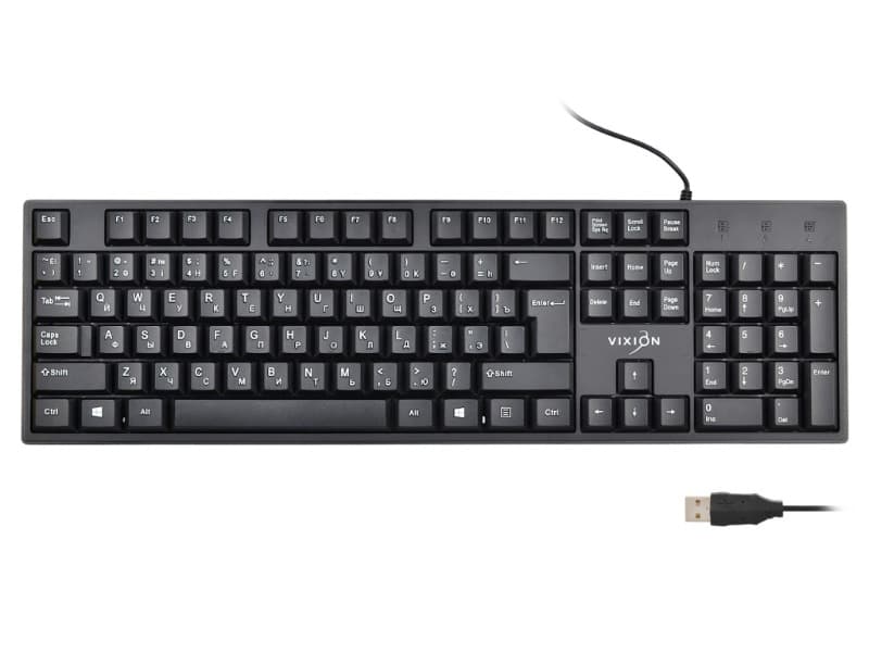 Клавиатура проводная VIXION N11 черная