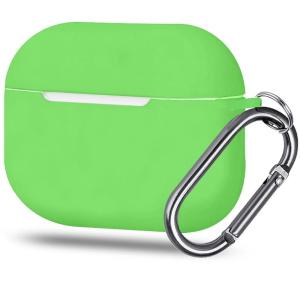 Чехол для наушников Pro 2 с карабином силикон кислотно-зеленый