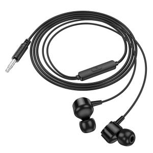 Наушники проводные Borofone BM94 с микрофоном Jack 3.5mm, 1.2 м, черные