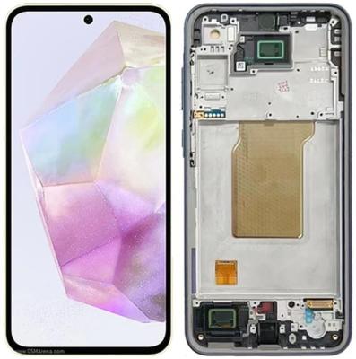 Дисплей для Samsung A35/A356E "как новый"(G) + тачскрин черный с рамкой