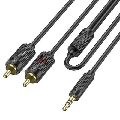 Аудио-кабель HOCO UPA28 AUX Jack 3.5 - 2RCA тюльпаны 1.5м черный