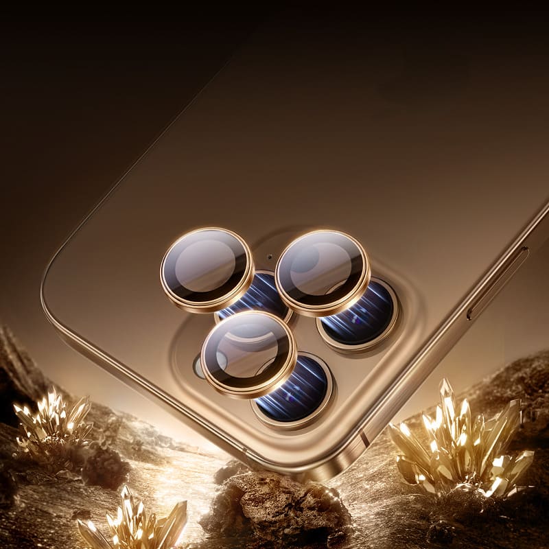 фото Защитное стекло на камеру для iphone 17 Pro 6.3/17 Pro Max 6.9 Remax GL-27 3D оранжевый