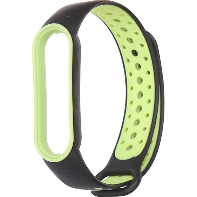 Ремешок для Mi Band 5/Mi Band 6/Mi Band 7 Red Line двухцветный черный с желтым