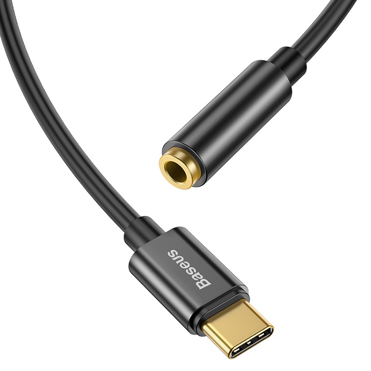 Аудио адаптер переходник для наушников с Type-C USB-C на Jack 3.5 Baseus CATL54-01 черный Аудио адаптер переходник для наушников с Type-C USB-C на Jack 3.5 Baseus CATL54-01 черный