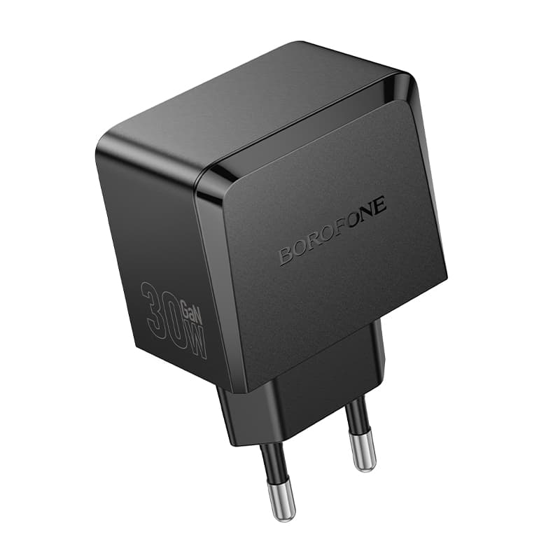 фото Сетевое зарядное устройство Адаптер Блок питания Borofone BAS61A PD 30W+QC3.0 18W / Type-C+USB-A черный