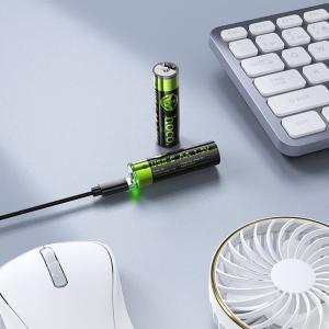 Батарейка аккумуляторная HOCO JA3 LR6/AA 3200mWh/450mAh USB-C 1.5A литиевая подзарежаемая 2шт + кабель Type-C USB-C