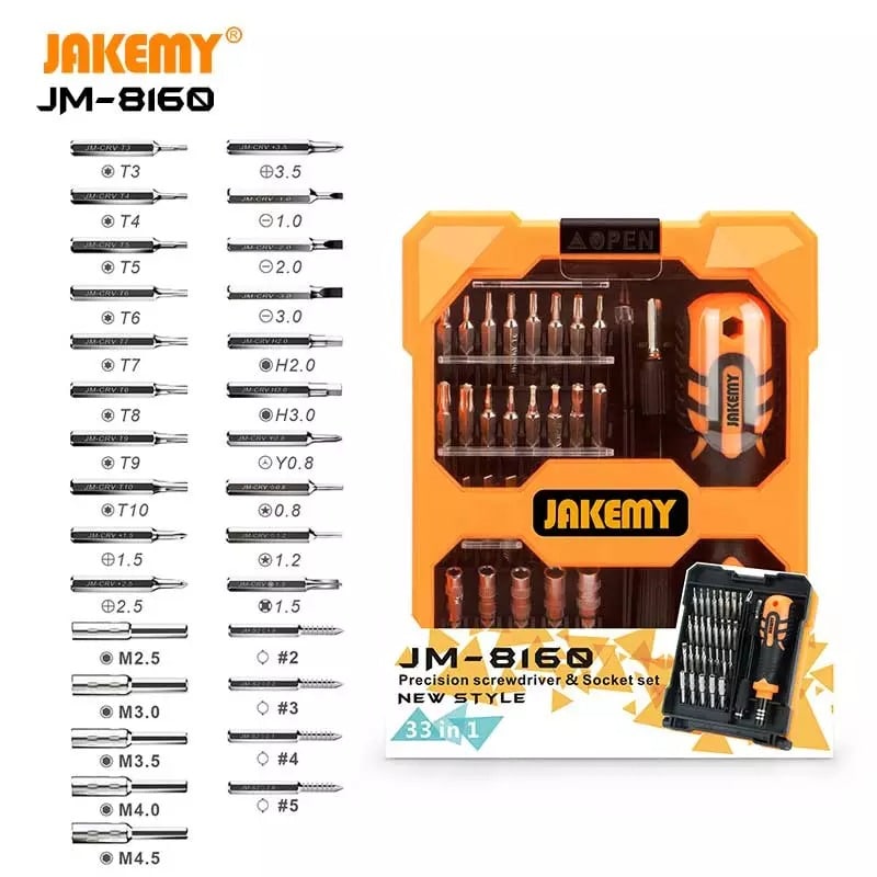 Набор отверток Jakemy JM-8160 33 в 1 Набор отверток Jakemy JM-8160 33 в 1