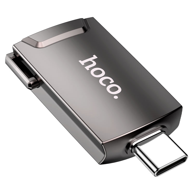 Адаптер переходник конвертер с Type-C USB на HDMI HOCO UA19 металл серый Адаптер переходник конвертер с Type-C USB на HDMI HOCO UA19 металл серый