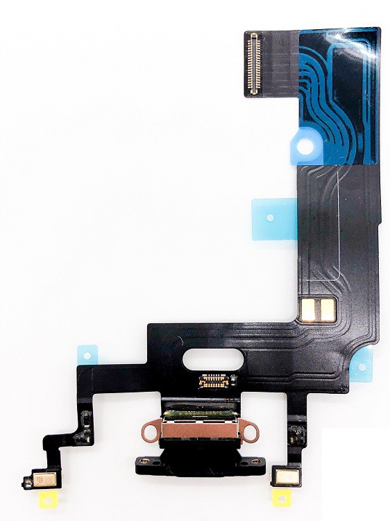 Шлейф для iphone XR на системный разъем/микрофон черный