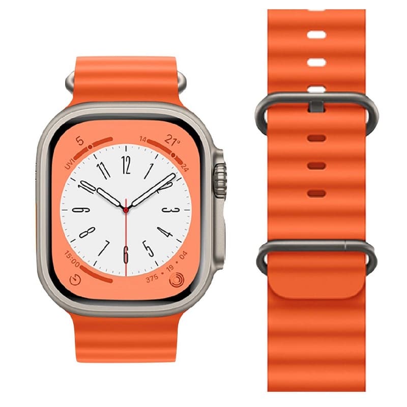 Ремешок для Apple Watch 38/40/41mm HOCO WA12 Original series силикон оранжевый (orange) Ремешок для Apple Watch 38/40/41mm HOCO WA12 Original series силикон оранжевый (orange)