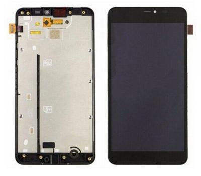 Дисплей для Nokia 640 XL + тачскрин черный  с рамкой о