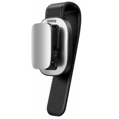 Зажим для очков держатель Baseus Platinum Vehicle eyewear clip серебро ACYJN-B0S