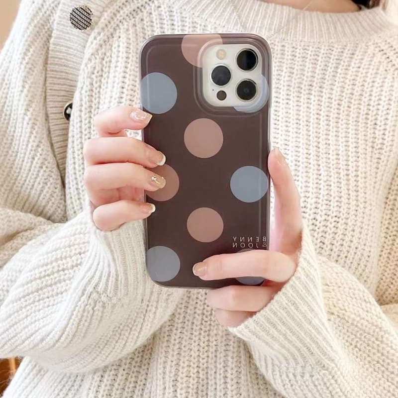 фото Чехол накладка для iphone 14 Pro Max (6.7) силикон круги розовые и голубые на темном