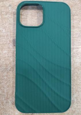 Чехол накладка для iphone 16 Pro Max (6.9) рифленая силикон зеленая