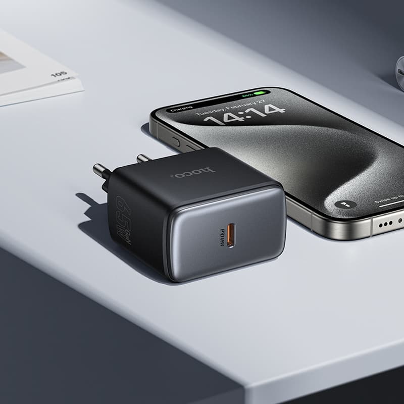 фото Сетевое зарядное устройство Адаптер Блок питания HOCO C159A PD 65W Type-C USB-C черное