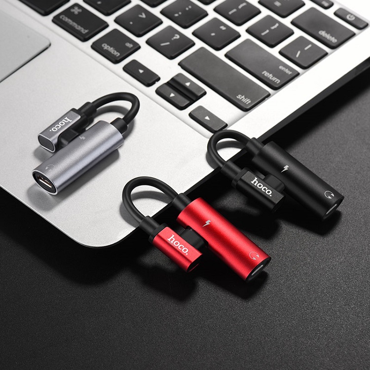 Аудио адаптер переходник для наушников iphone с Lightning на 2 Lightning Hoco LS18 2A красный Аудио адаптер переходник для наушников iphone с Lightning на 2 Lightning Hoco LS18 2A красный
