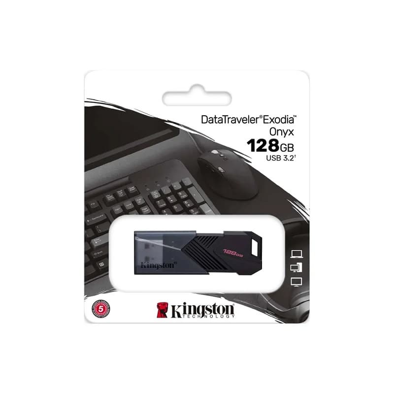 Изображение Флеш-накопитель Kingston DTX Exodia Onyx USB 3.2 черный 128Gb Изображение Флеш-накопитель Kingston DTX Exodia Onyx USB 3.2 черный 128Gb