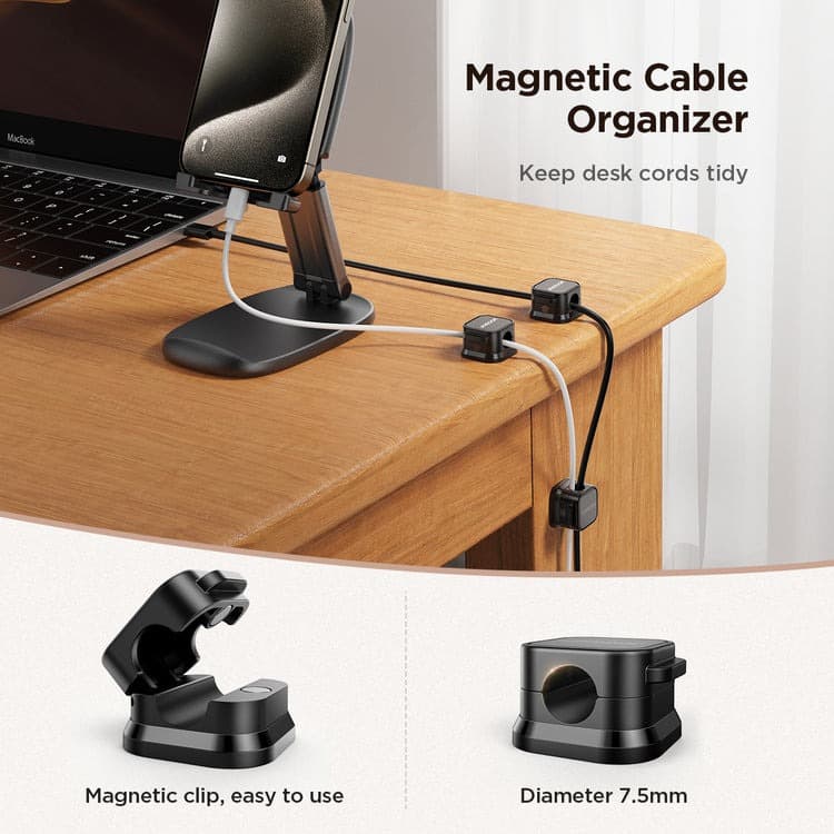 Изображение Органайзер держатель для проводов магнитный Joyroom JR-ZS368 Magnetic самоклеющиеся 6шт белый фото Органайзер держатель для проводов магнитный Joyroom JR-ZS368 Magnetic самоклеющиеся 6шт белый