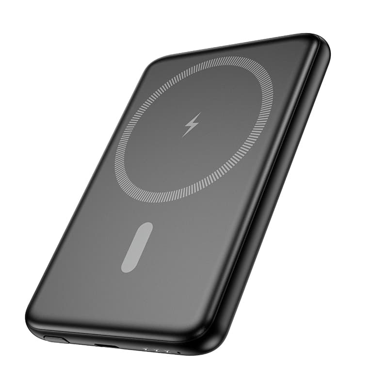 фото Внешний аккумулятор повербанк Power bank HOCO J140A 5000mAh PD 20W + QC3.0 с беспроводной зарядкой ультратонкий черный