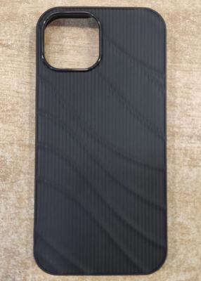 Чехол накладка для iphone 15 Pro Max (6.7) рифленая силикон черная