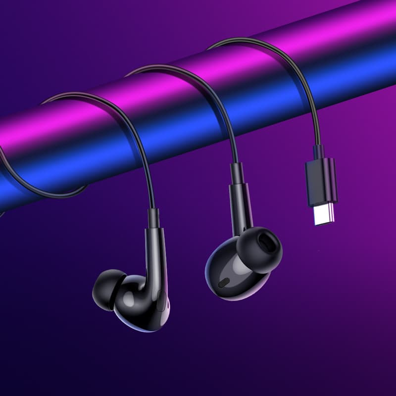 фото Наушники проводные разъем Type-C Hoco M101 Pro черные